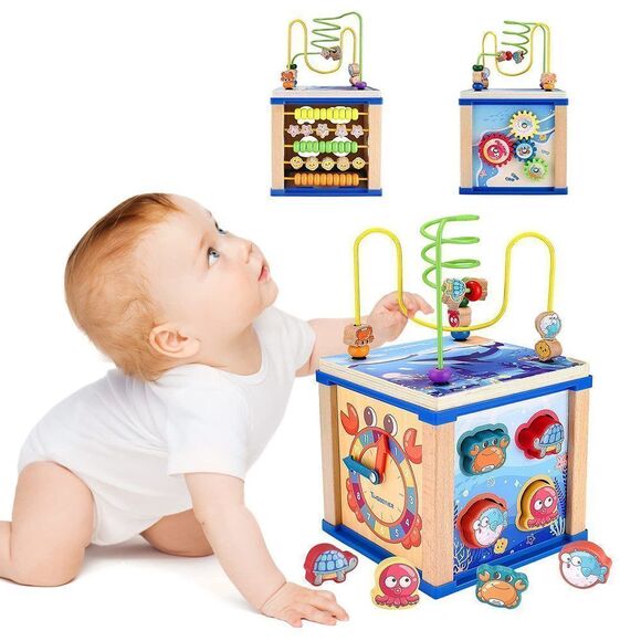qiangXINGYai Baby Activity Cube for Age 1+ Developmental Toddler Learning Toys